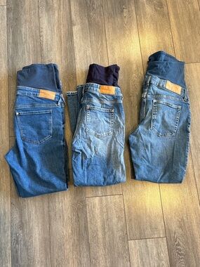 H&M Bundle of Maternity Jeans with Waistband Panel